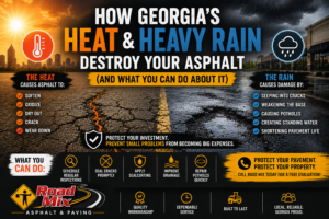How Georgia’s Heat and Heavy Rain Destroy Your Asphalt (And What You Can Do About It)