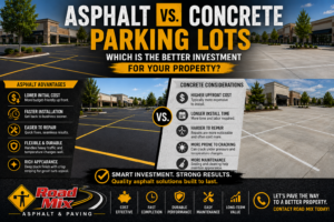 Asphalt vs. Concrete Parking Lots: Which Is the Better Investment for Your Property?