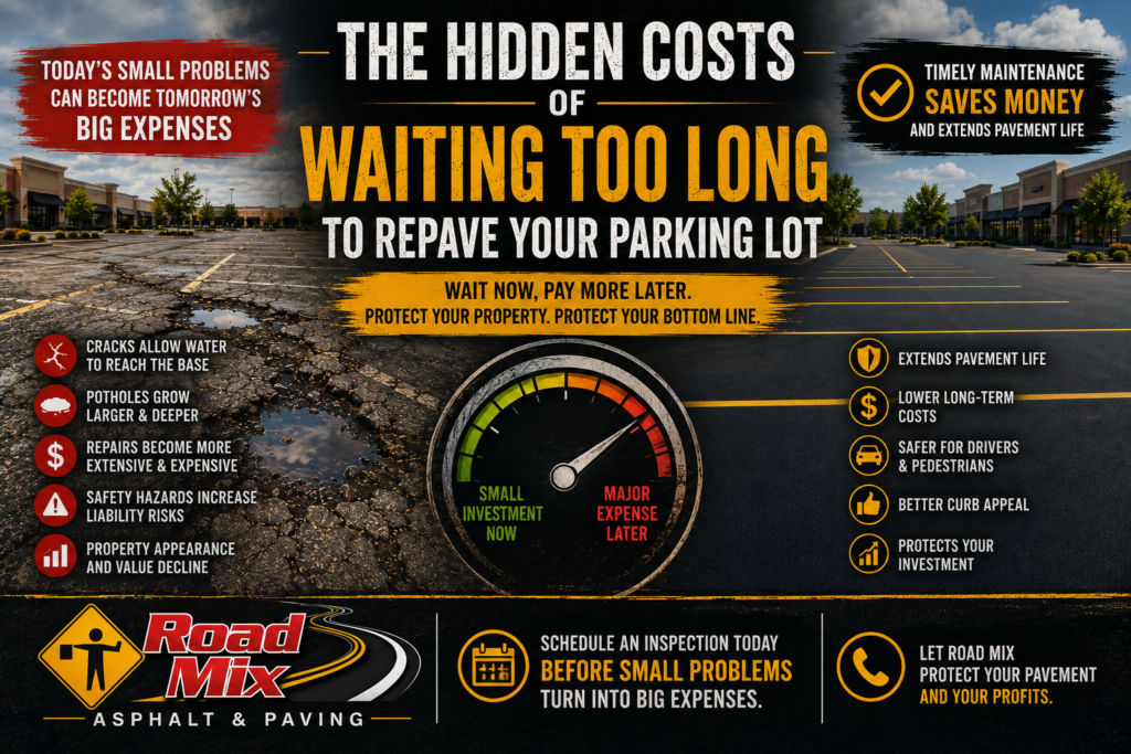 The Hidden Costs of Waiting Too Long to Repave Your Parking Lot